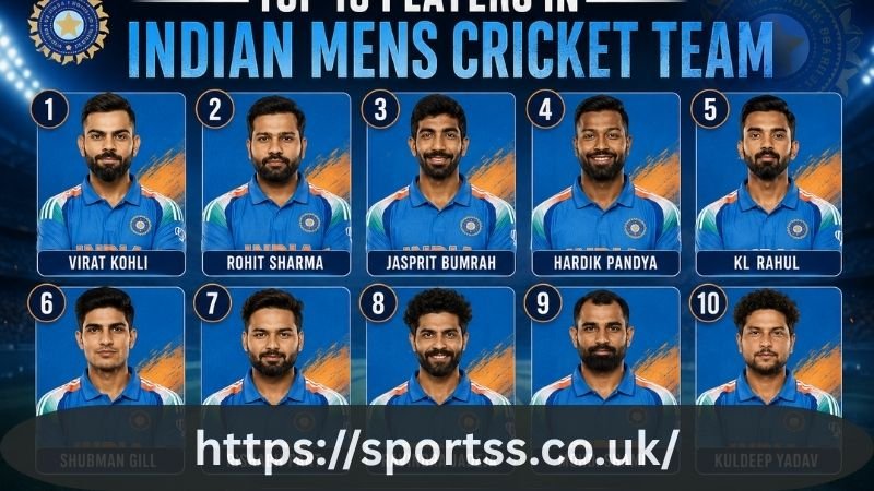 Top 10 Players in Indian Mens Cricket Team