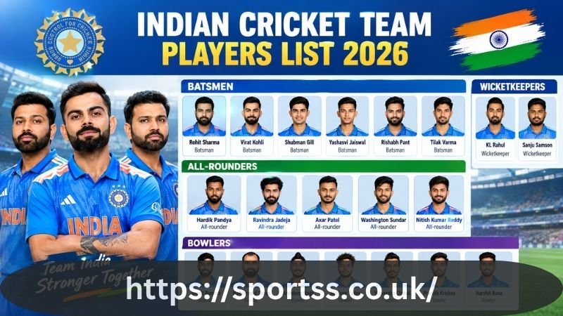 Indian Cricket Team Players List 2026