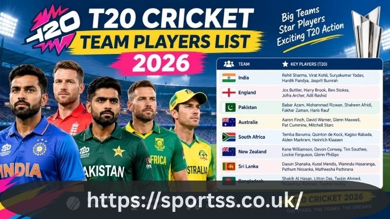 T20 Cricket Team Players List 2026